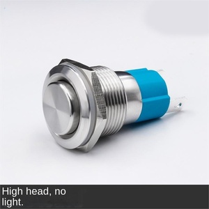 Bouton-poussoir momentané éclairé par anneau 19 mm IP65 étanche en acier inoxydable 3A 220V 1NO1NC 2 broches pour automobile et marine avec LED - Product Image 3