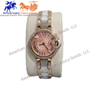 Reloj de Pulsera de Cuarzo Ronda de Lujo Informal para Mujer, Estilo Ejecutivo, Correa de Cuero Italiano y Acero Inoxidable, Resistente al Agua 10 Bar - Product Image 3