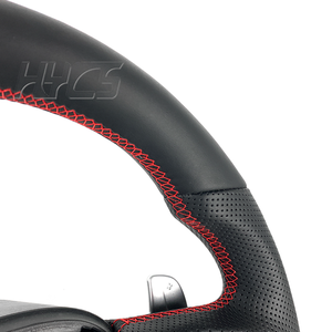 Accessoires d'intérieur de voiture personnalisés Volant en cuir et fibre de carbone avec palettes de changement de vitesse <span class=keywords><strong>pour</strong></span> Jeep Grand Cherokee 2012-2016 SRT - Product Image 5