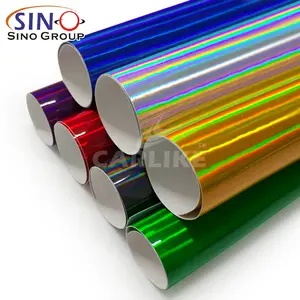 China Supplier 1.52x18M Car Stickers Removable PVC Vinyl Chrome Laser Purple Color Special Auto Car Vinyl Wrap Film