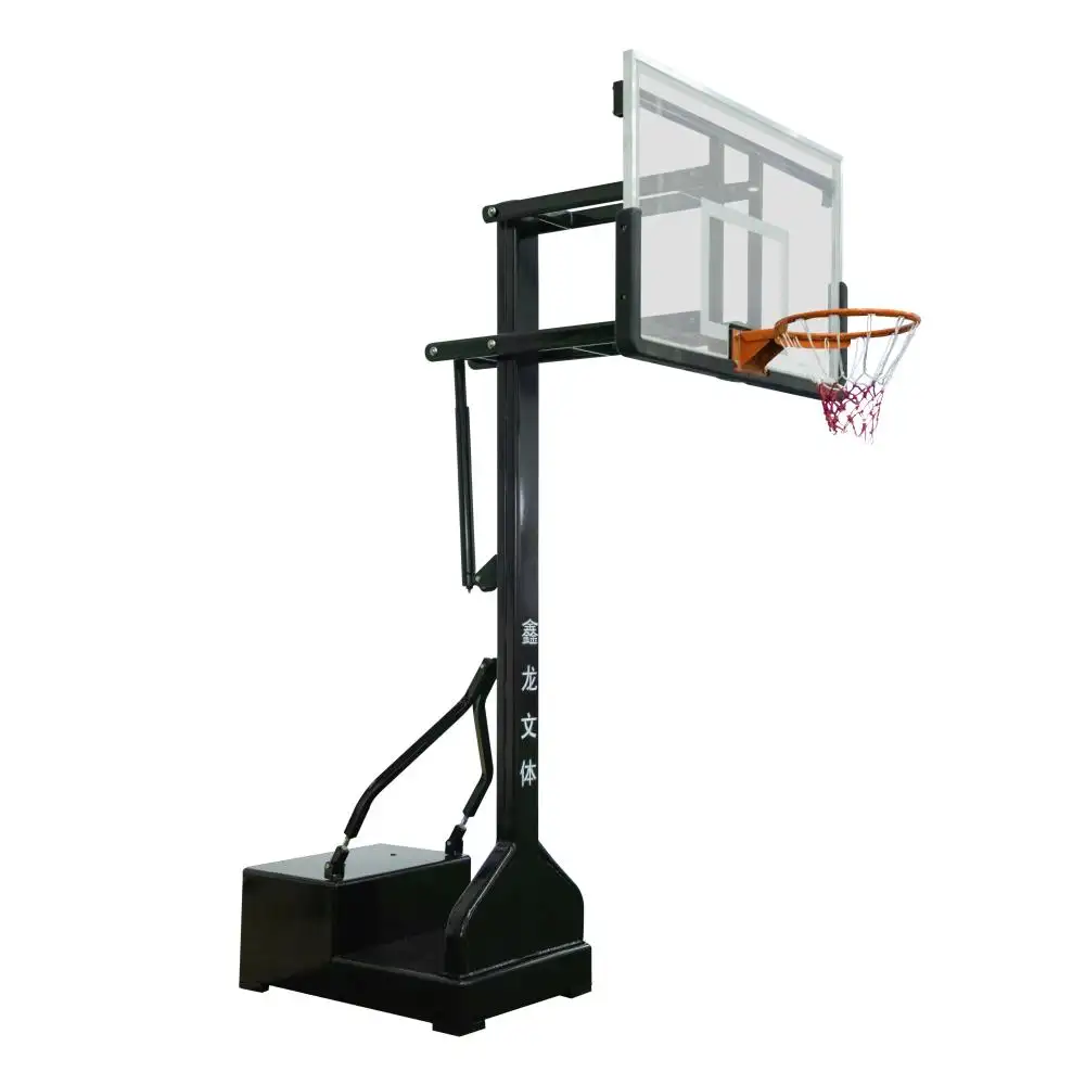 中国バスケットボールスタンド屋外製造標準油圧バスケットボールスタンド競技用