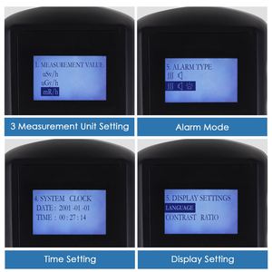 Detector de Radiación Digital, Contador Geiger, Monitorea Rayos X, Y y Beta Duros, 0.01~1000Sv/h, Tubo GM con Compensación de Energía y Alarma - Product Image 4