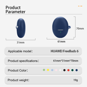 Funda protectora de silicona para auriculares inalámbricos <span class=keywords><strong>HUAWEI</strong></span> <span class=keywords><strong>FreeBuds</strong></span> 6 y funda exclusiva para <span class=keywords><strong>Airpods</strong></span> - Product Image 6