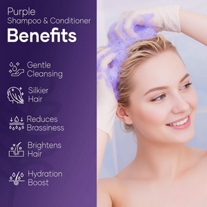 Shampoo correcteur de couleur violet personnalisé avec logo, neutralisateur de bronzage, éclaircissant pour cheveux blonds et mèches, soin capillaire, shampooing argenté - Product Image 4
