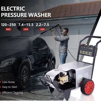 MAXLINK 300 Bar Mesin Cuci Tekanan Komersial Portabel Pembersih Air Dingin Elektrik Pompa Triplex Tekanan Dapat Diatur untuk Cuci Mobil