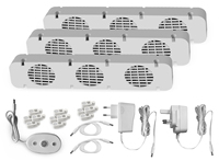 Ahorro de energía 30% radiador Booster DC ventilador radiador amplificador ventilador termostato 220-240 V ~ 0,55 W para radiador de agua central