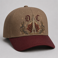 Cappellino da Baseball Personalizzato con Stampa Old English, 5 Pannelli, Visiera Curva, Stile Dad Hat, Streetwear West Coast, Vendita all'Ingrosso, MOQ Basso