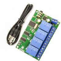 AD22B04 Carte de relais décodeur audio DTMF MT8870 4 canaux DC12V pour maison intelligente, contrôleur de relais vocal pour éclairage LED