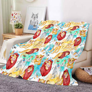 ผ้าห่มพิมพ์ลายการ์ตูนสิงโตคุณภาพสูงราคาส่งถูก ผ้าฟลีซแฟลนเนลแบบกำหนดเองได้ - Product Image 5