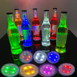 <b>LED</b> <b>Light</b> Emitting Plastic Colorful Flashing Bottle Sticker Tableware Mat for <b>Bar</b> Stall Mats & Pads - Product Image 1