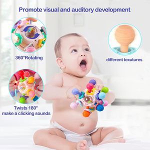 <span class=keywords><strong>Manhattan</strong></span> Ball Dentición Montessori Aprendizaje Juguetes de desarrollo para bebés Recién nacidos Dentición Ball Sonajero Sensorial Infantil Masticar Juguetes - Product Image 4