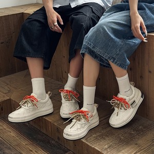 รองเท้าผ้าใบพื้นหนาและดีไซน์ยกสูงสำหรับคู่รัก รองเท้าผ้าใบอินเทรนด์แบบออริจินัลขนาดเล็ก - Product Image 2