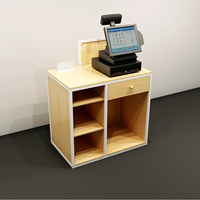 Mini comptoir de caisse en bois commercial pour les magasins de proximité et les supermarchés