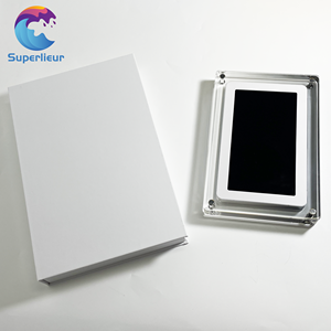 Superlieur 7英寸灰色IPS液晶屏广告播放器透明亚克力运动数码相框USB支持时钟 - Product Image 5
