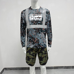 Rise เสื้อตกปลาสำหรับผู้ชาย, เสื้อยืดแขนยาว UPF 50 + เสื้อยืดป้องกันแสงแดดพร้อมแถบสะท้อนแสงสำหรับกิจกรรมกลางแจ้งปลอดภัย - Product Image 2