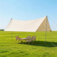 Auvent octogonal robuste en tissu Oxford 850D, imperméable et anti-UV, 400x292cm, idéal pour le camping, directement de l'usine Bluebow
