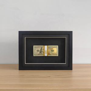 Boîte de présentation noire pour dollars américains 8.5x11 ''8x8'' 10x10 ''Cadre <span class=keywords><strong>photo</strong></span> en verre format A4 Boîte d'ombre pour billets de <span class=keywords><strong>dollar</strong></span> avec lumière - Product Image 3