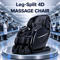 Fauteuil de massage des pieds 4D AI OEM ODM avec normes CE européennes, corps entier, zéro gravité, shiatsu