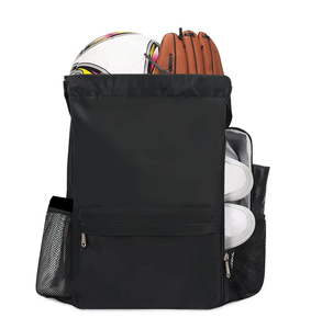 Robuster Rucksack mit Kordel zug und Front taschen Leichte, verschleiß feste Sport-Sporttasche mit Schuh fach - Product Image 4