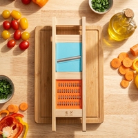 Professionele handmatige mandoline van massief hout, 2-in-1, 4,5 mm extra grote julienne groentesnijder, keuken gadget, verpakt in doos