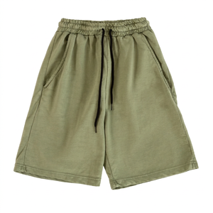 Latest Summer Fashion Casual Men's Solid Custom Designed 100% Cotton Breathable Mid Waist <b>Shorts</b> Loose Fit Drawstring Closure - Product Image 1