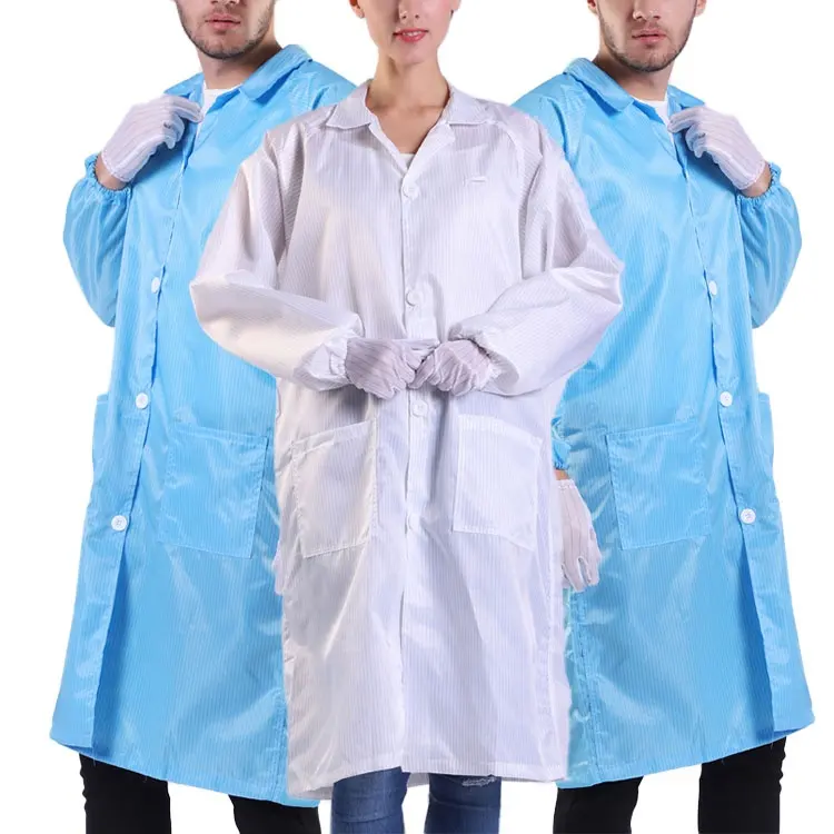 Pabrik Esd Clean Garmen/Mantel Lab Antistatik/Baju Kerja Esd