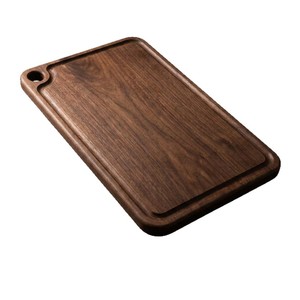 Planche à découper en bois de noyer noir 30x20x2cm, rectangulaire, double face, pour la préparation de viandes et de légumes - Product Image 2