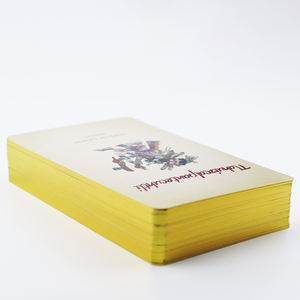 Cartes à jouer de tarot <span class=keywords><strong>oracle</strong></span> personnalisées en or et en feuille noire avec impression deux jeux de cartes de tarot en papier fermé magnétique - Product Image 6