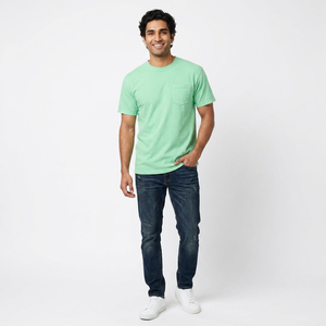Camiseta de Alta Calidad, Gruesa, Sólida, Ajustada, Personalizada, Transpirable, para Hombre - Product Image 1