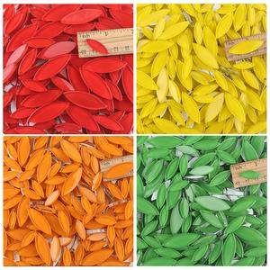 Fournisseur d'usine, mosaïque de verre artisanale, cristal translucide, carreaux en pétales en vrac pour projets de bricolage, artisanat - Product Image 2