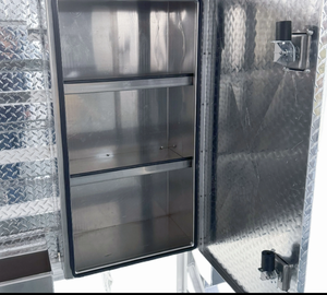 Porte-chains et <span class=keywords><strong>plateau</strong></span> complet pour camion en aluminium de 68'' x 80'' avec porte centrale - Product Image 6