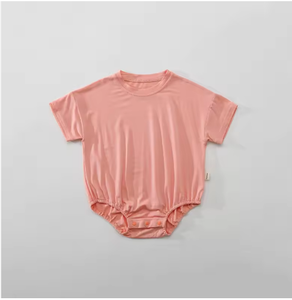 Mono de bebé unisex de verano de manga corta con monograma, tipo burbuja, talla grande, para gatear, fabricante mayorista - Product Image 2