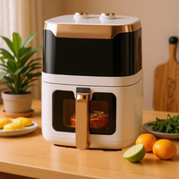 Friteuse à air numérique en acier inoxydable 4,1-5L 1200W avec contrôle numérique, protection contre la surchauffe, design froid au toucher, pour camping-car et usage domestique