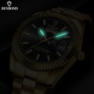 นาฬิกาข้อมือ BINBOND 7012 รุ่นใหม่ สายสแตนเลส กันน้ำ สไตล์ลำลอง คลาสสิก ปฏิทินคู่ เรืองแสง ธุรกิจ เรียบง่าย นาฬิกาควอตซ์ผู้ชาย - Product Image 6