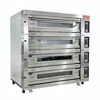 Horno Eléctrico Industrial Comercial de Acero Inoxidable, Automático, de 4 Niveles, Digital y Programable, con Capacidad para 12 Bandejas, para Hornear Pan, Precio de Fábrica