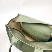 Tas Selempang Kanvas Katun Besar Awet dengan Logo DIY Custom, Cocok untuk Perjalanan, Belanja, Wanita, Musim Semi, Gugur, Dingin, Dilengkapi Resleting