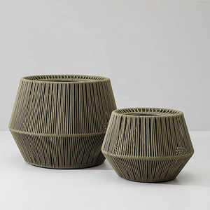 Mobilier d'extérieur en rotin fleur pot petite <span class=keywords><strong>table</strong></span> basse ronde hôtel <span class=keywords><strong>balcon</strong></span> jardin rotin fleur boîte étagère à fleurs jardinage flowe - Product Image 4