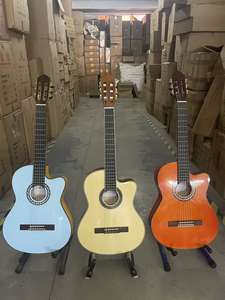 Produits les plus vendus en gros, <span class=keywords><strong>guitare</strong></span> <span class=keywords><strong>classique</strong></span> à corps fin <span class=keywords><strong>de</strong></span> 39 pouces, table en épicéa, fond en tilleul, micro 7545 installé. - Product Image 6