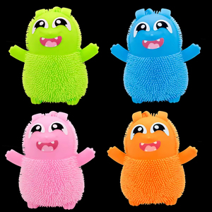 Jouet sensoriel anti-stress en TPE pour filles, en forme d'animal, avec poils touffus, vente en gros OEM - Product Image 2