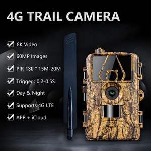 Trail Cam avec 8K Vidéo 60MP Images Vision Nocturne Activé par Mouvement Caméra Faune Étanche <span class=keywords><strong>pour</strong></span> la <span class=keywords><strong>Chasse</strong></span> <span class=keywords><strong>Surveillance</strong></span> à Domicile et Sec - Product Image 4