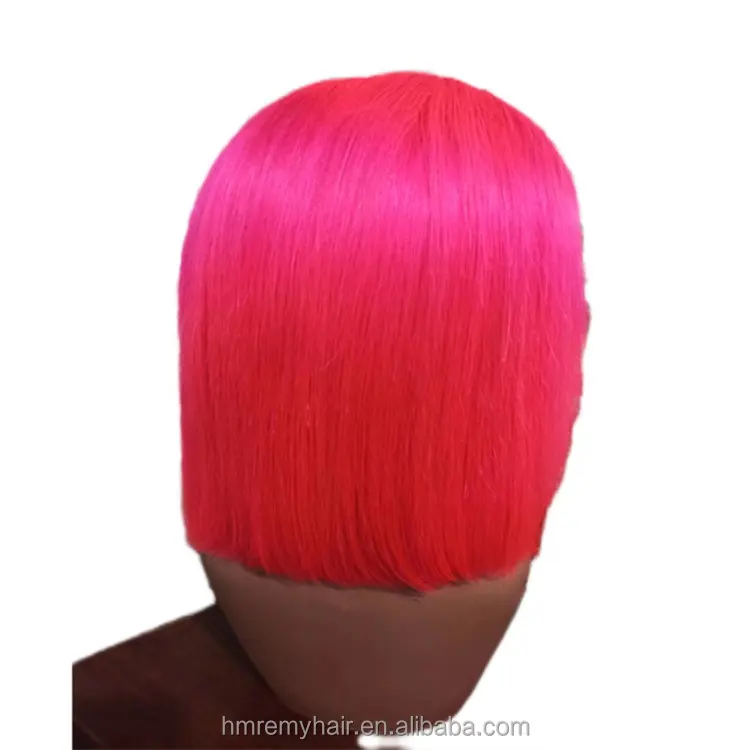 Lace Front Wig Cutícula Alinhado Cabelo Curto Bob Peruca Reta Perucas de cabelo humano para mulheres negras Raw Virgin Trança Cabelo Fornecedores