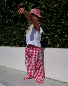 <span class=keywords><strong>Pantalon</strong></span> à carreaux gingham pour enfants en bas âge, garçons et filles, été, Australie, doux, 100% coton, <span class=keywords><strong>pantalon</strong></span> large, tenue pour bébé - Product Image 3