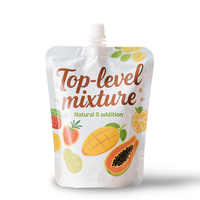 Feuille d'aluminium mate personnalisée pochette à bec en nylon à usage intensif avec buse pour jus sauce gelée emballage en plastique liquide pour aliments pour bébés