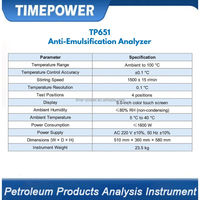 High Accuracy Automatic Oil Tester Machine OEM Benchtop Demulsibility Analyzer for Petroleum Oils Synthetic Fluids 4-Position