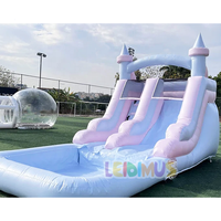 Toboggan gonflable blanc château de rebond toboggan d'escalade de sport toboggan de mariage blanc pour adultes enfants