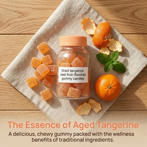 Bonbons gélifiés sans <span class=keywords><strong>sucre</strong></span> en forme de dessin animé, saveur mandarine séchée, pour soulager <span class=keywords><strong>les</strong></span> nausées et stimuler l'immunité, en bouteille - Product Image 3