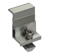 Support de fixation d'extrémité de panneau solaire en aluminium pour ajustement et montage