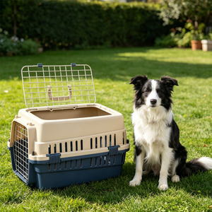 Cage de <span class=keywords><strong>transport</strong></span> compacte et portable pour animaux de compagnie, avec fermeture rapide, pratique pour le <span class=keywords><strong>transport</strong></span> de chatons, chiots et petits animaux en avion. - Product Image 1