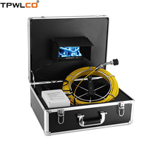 Caméra d'inspection de canalisation HD 720P avec capteur CMOS, écran 7 pouces, objectif 23 mm, câble de 20 m, 12 LED blanches, étanche - Vente flash