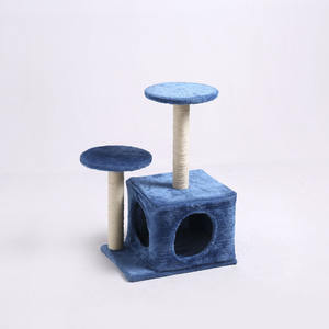 Petit arbre à grimper double en flanelle pour chats Jouet durable en forme de nid pour chats <span class=keywords><strong>Maison</strong></span> pour chats EUR - Product Image 3